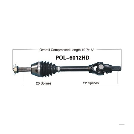 Wide Open Heavy Duty CV Axle for POL HD FRONT L/R MAGNUM 500 SPRTSMN 700 02 POL-6012HD